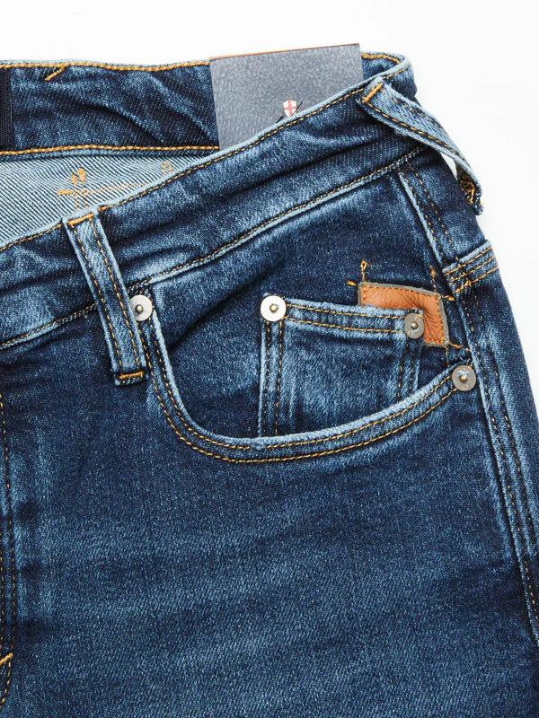 REPI SCAN USED JEANS, MID BLUE DENIM