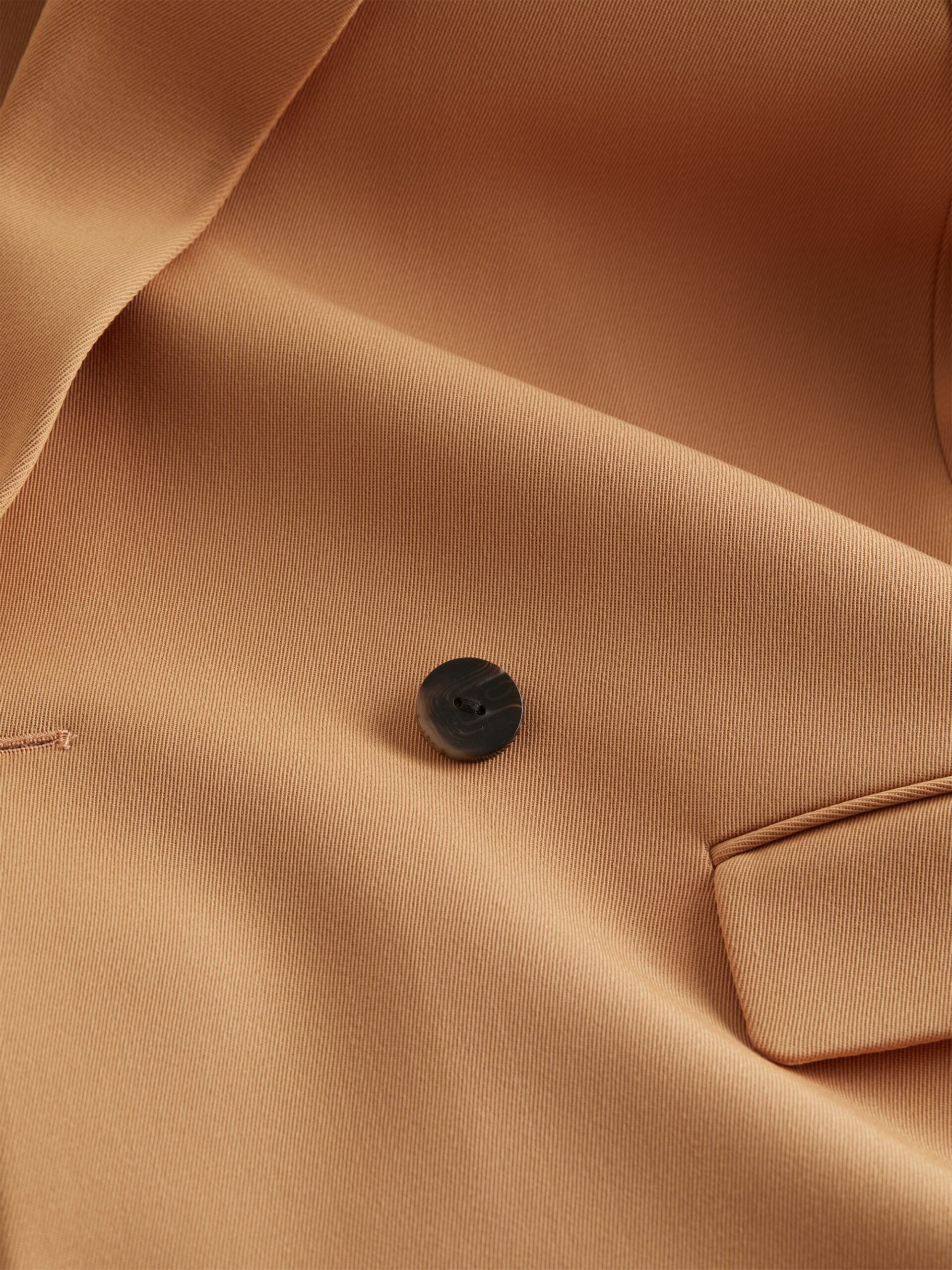 Wool twill blazer, terracotta