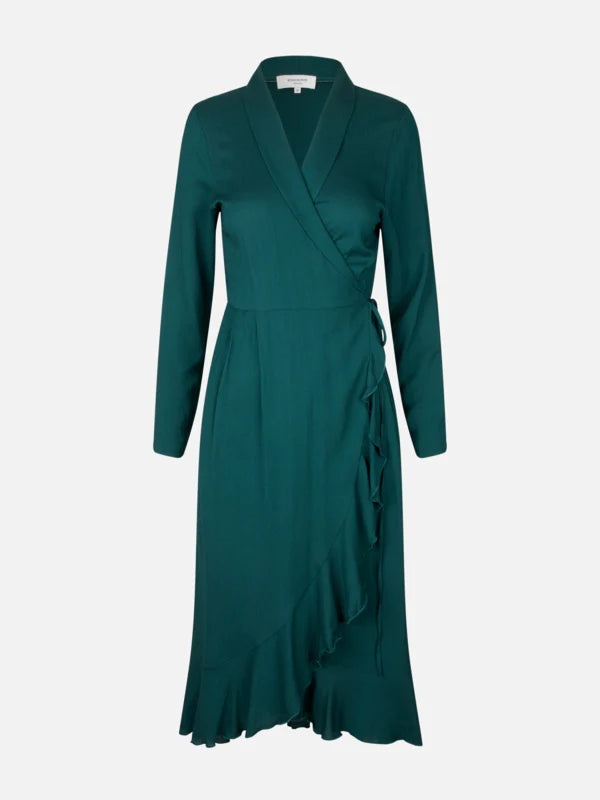 Viscose Dress, Dark Teal