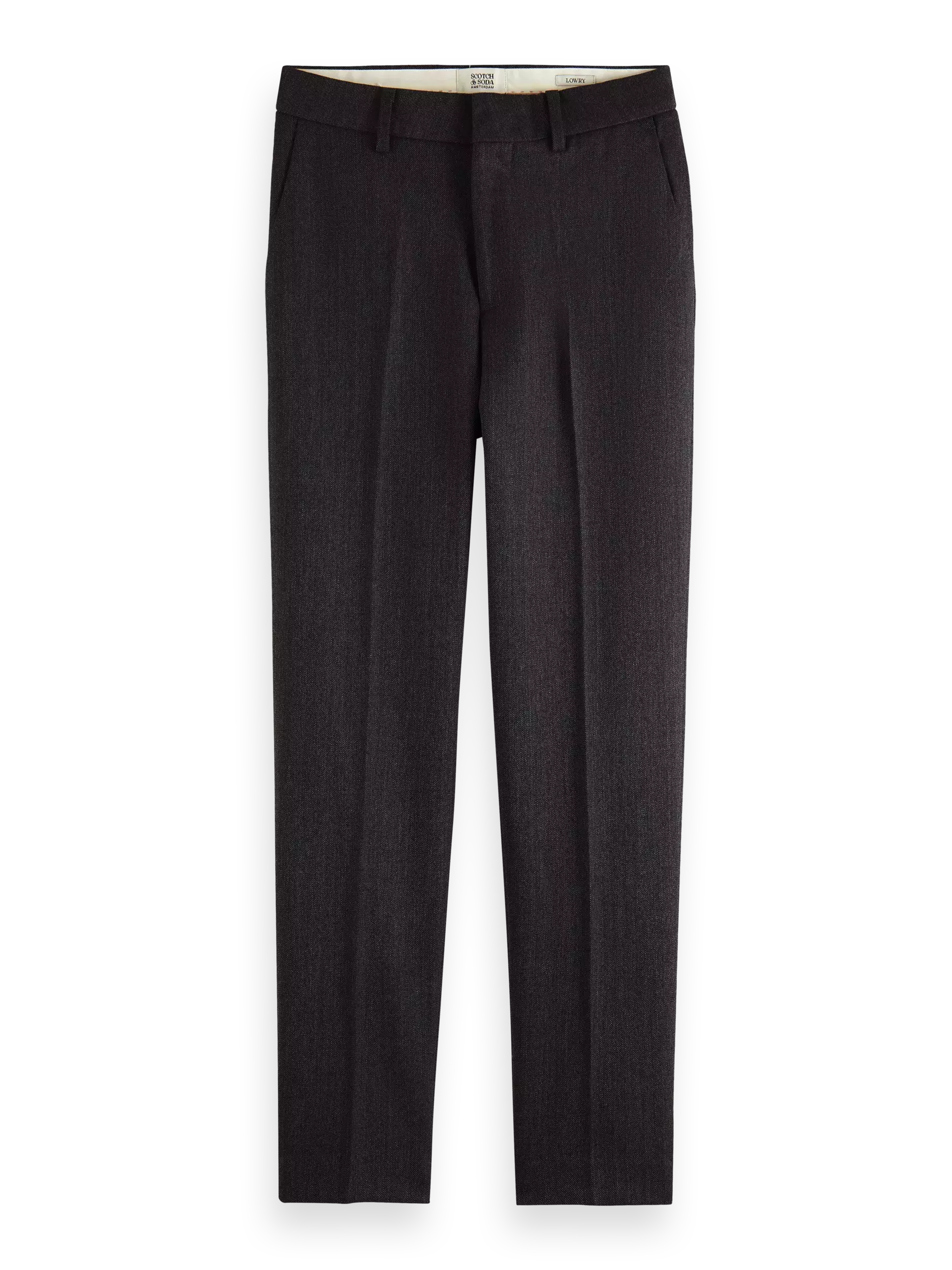 Lowry Mid ise Slim Leg Twill Wool Blend Pants (charcoal)