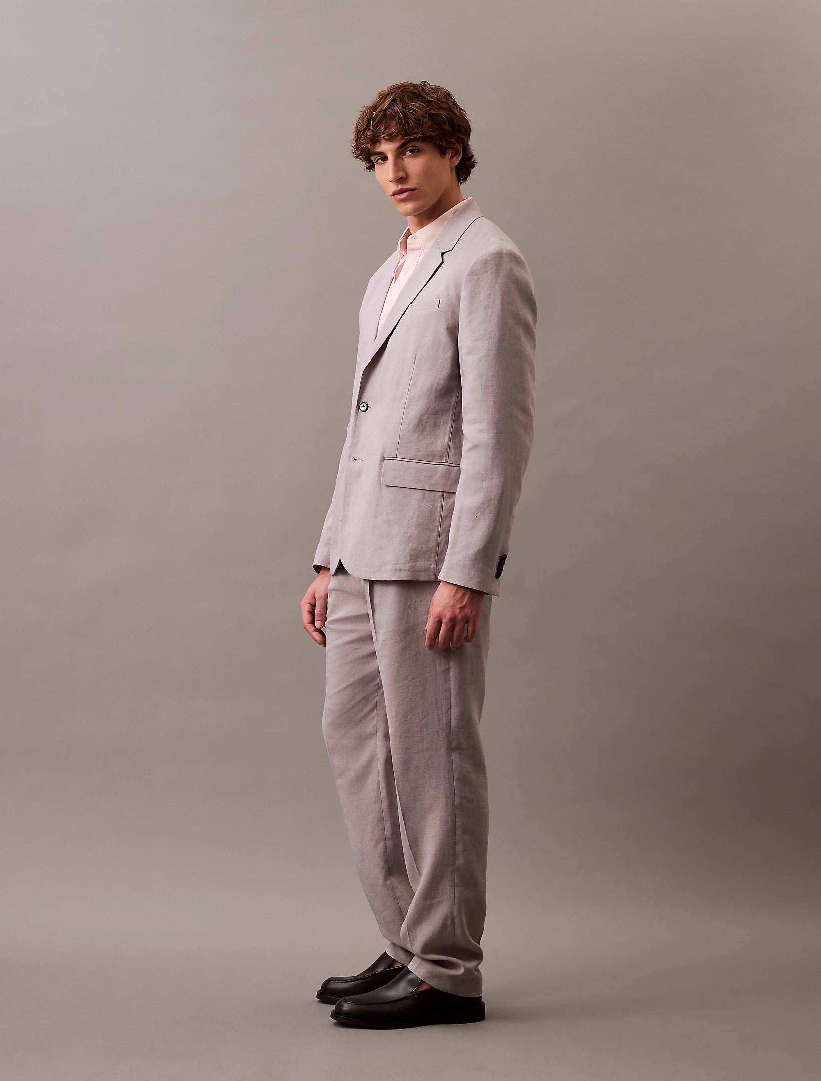 Traveler Linen Classic Blazer, Formal Gray