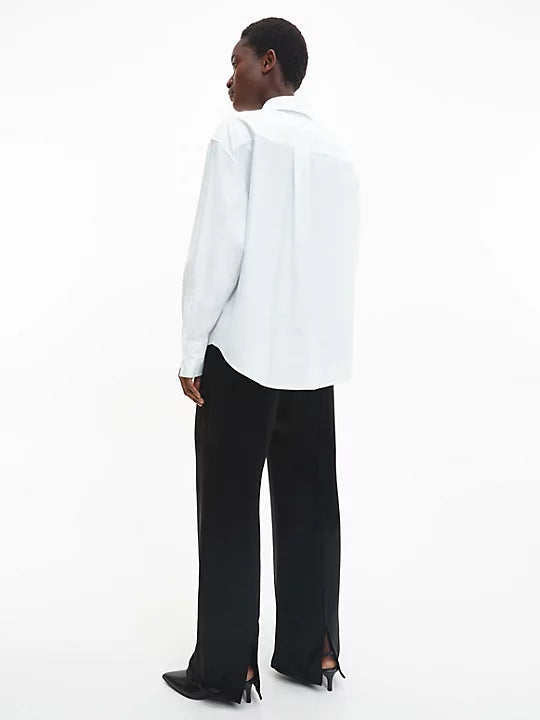 Relaxed cotton shirt, bright white
