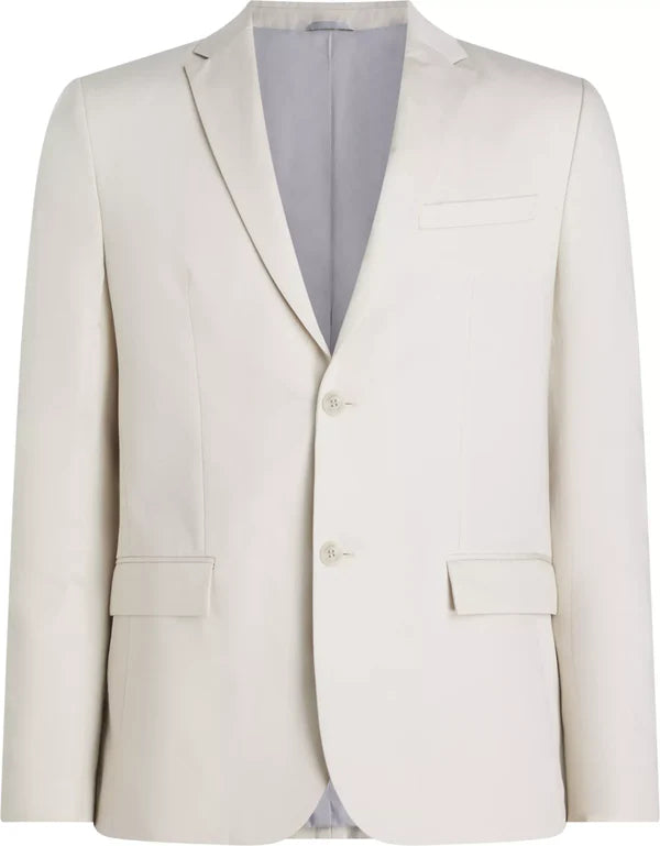 COTTON LINEN RGL BLAZER, STONEY BEIGE