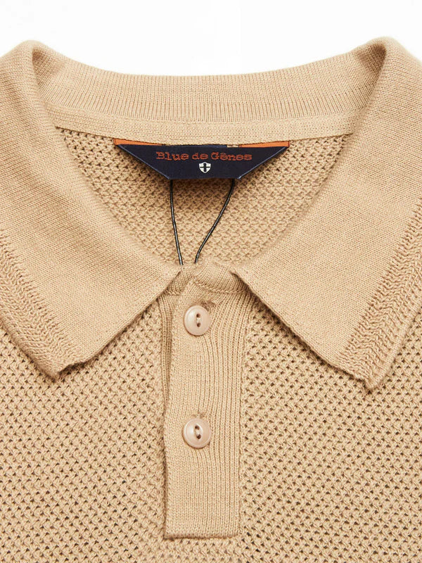 FILO KNIT POLO, KHAKI