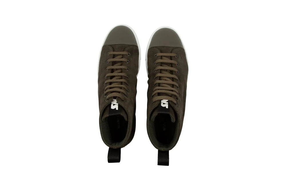 SNEAKER HIGH, KHAKI SUEDE,