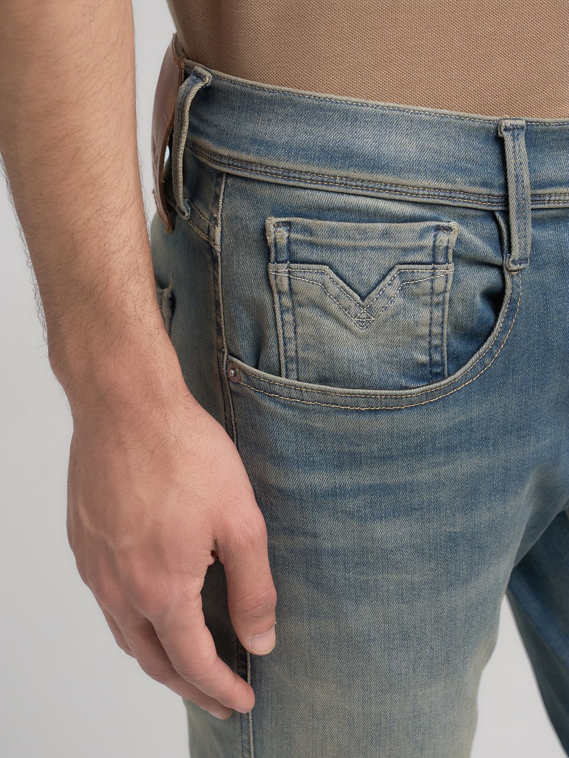 ANBASS SLIM FIT JEANS, MEDIUM BLUE