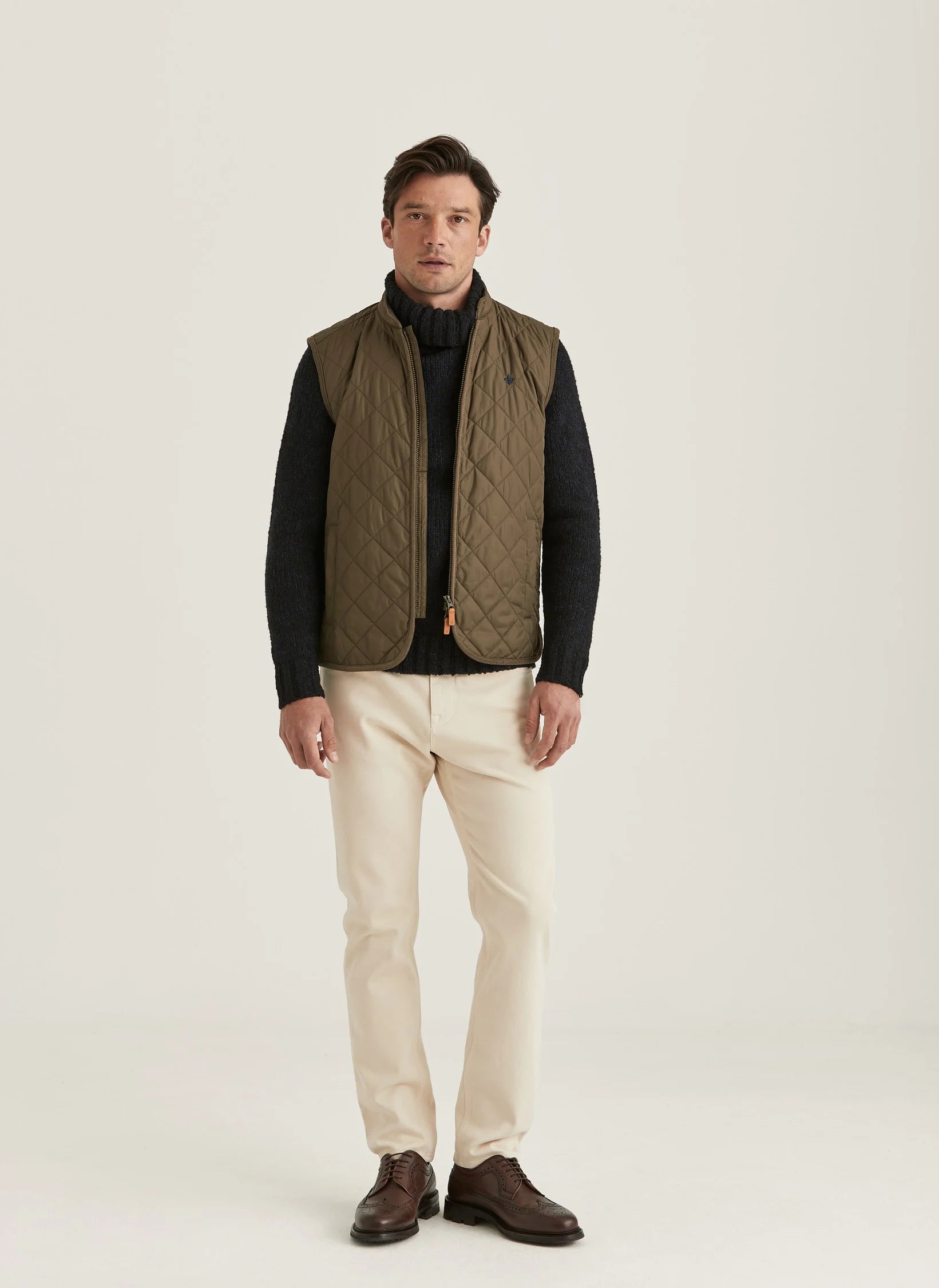Teddy Quiltet Vest, Olive