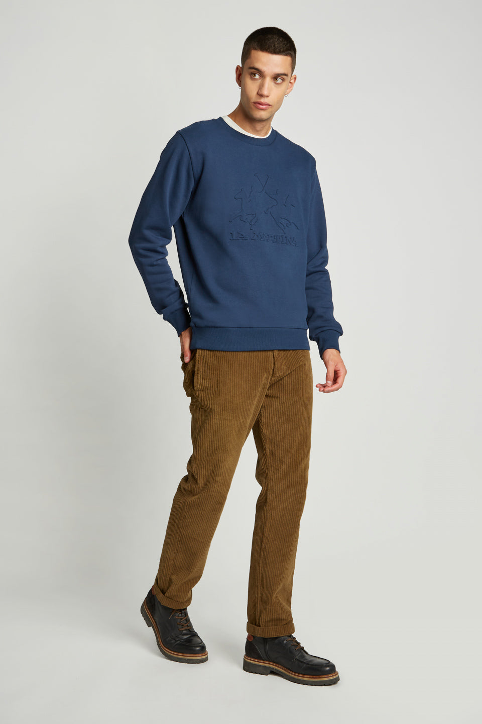 Man Fleece Crew Neck Brushed