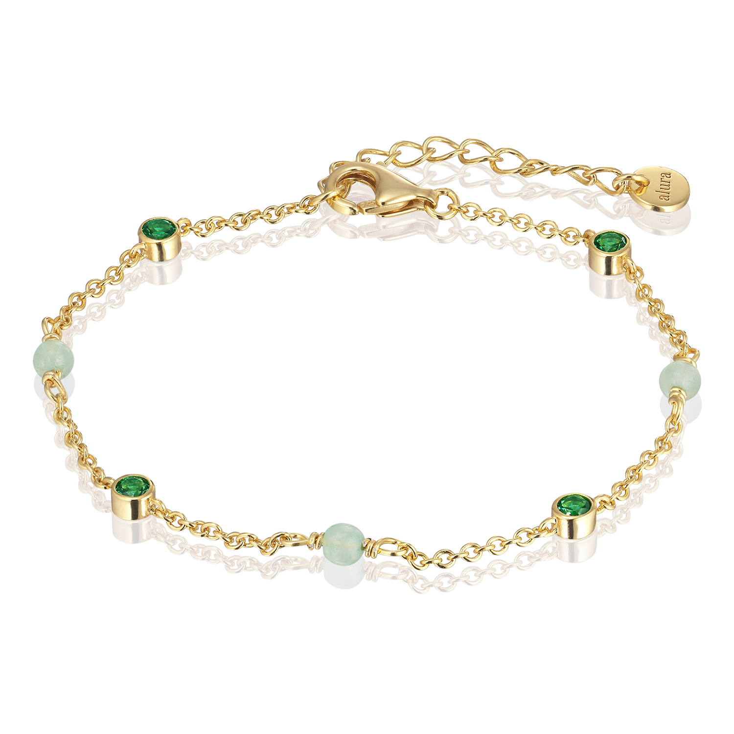 Ocean Armbånd 13, Grønne sten