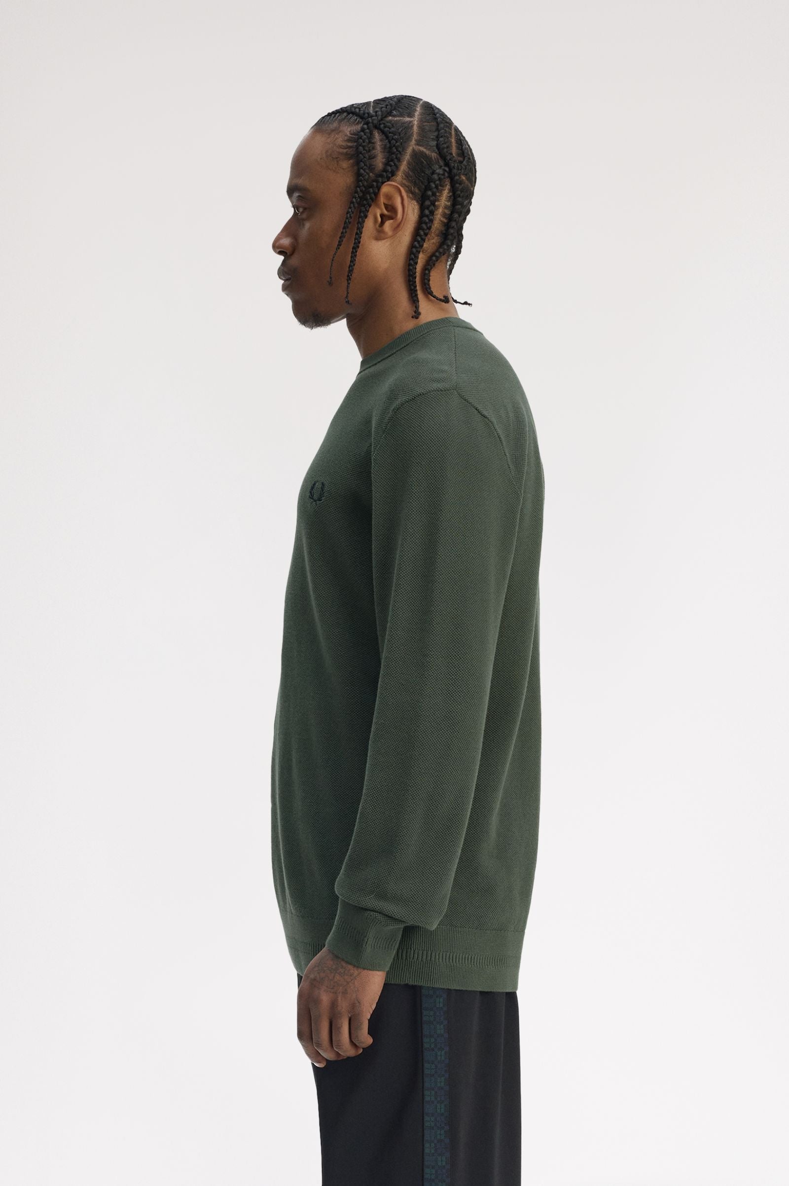 PIQUE STITCH JUMPER, COURT GREEN