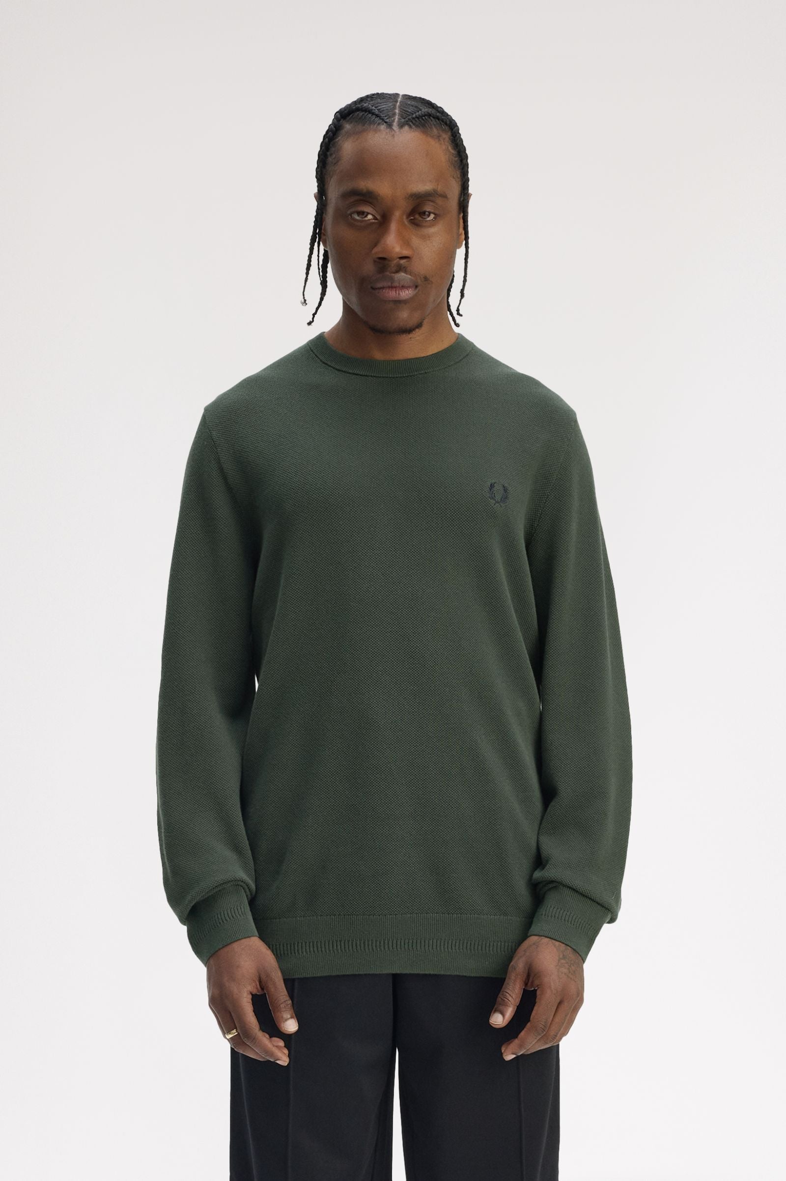 PIQUE STITCH JUMPER, COURT GREEN