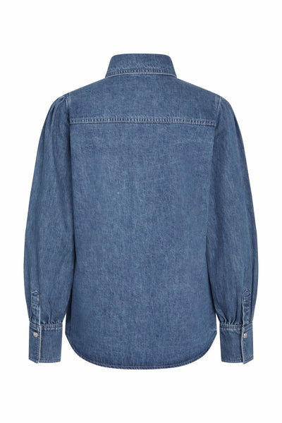 CANA BESS SHIRT, DARK BLUE DENIM