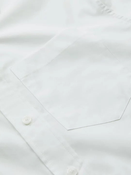Relaxed cotton shirt, bright white