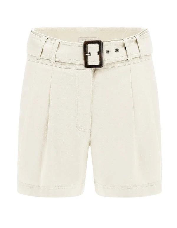 VERONICA BELTED SHORTS, PEARL OYSTER