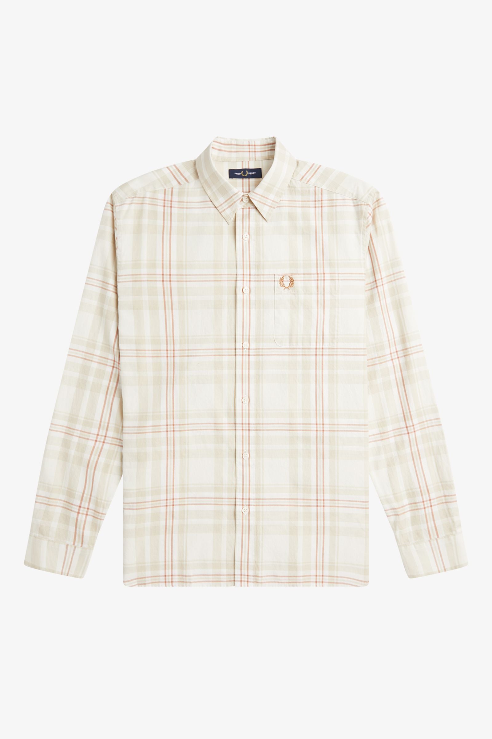 Tartan Twill Shirt, Ecru