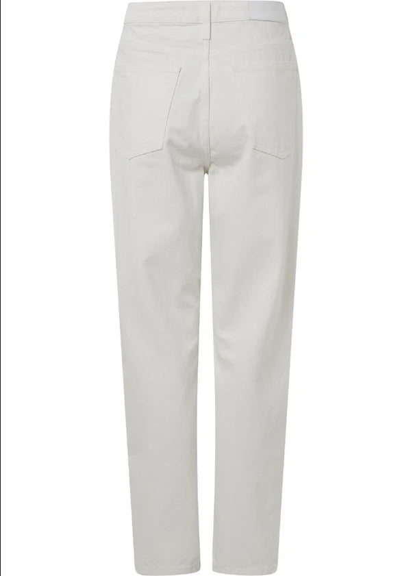 HIGH RISE TAPERED JEANS, LIGHT DENIM