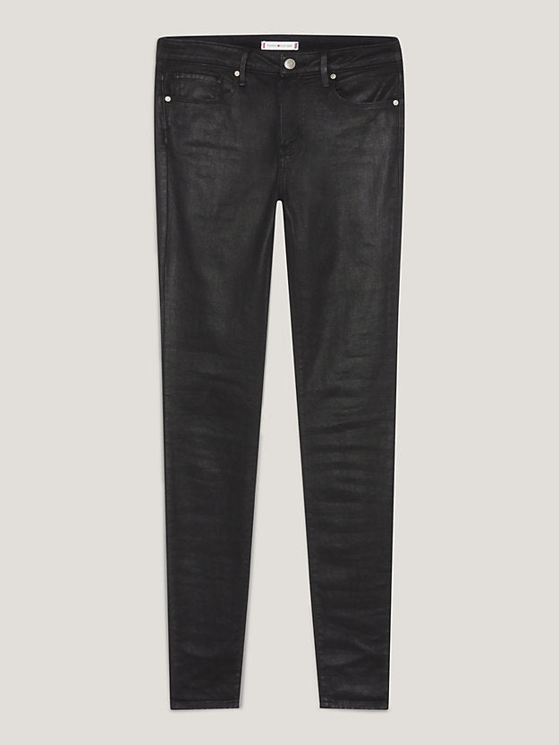 Como Mid Rise Skinny Black Coated