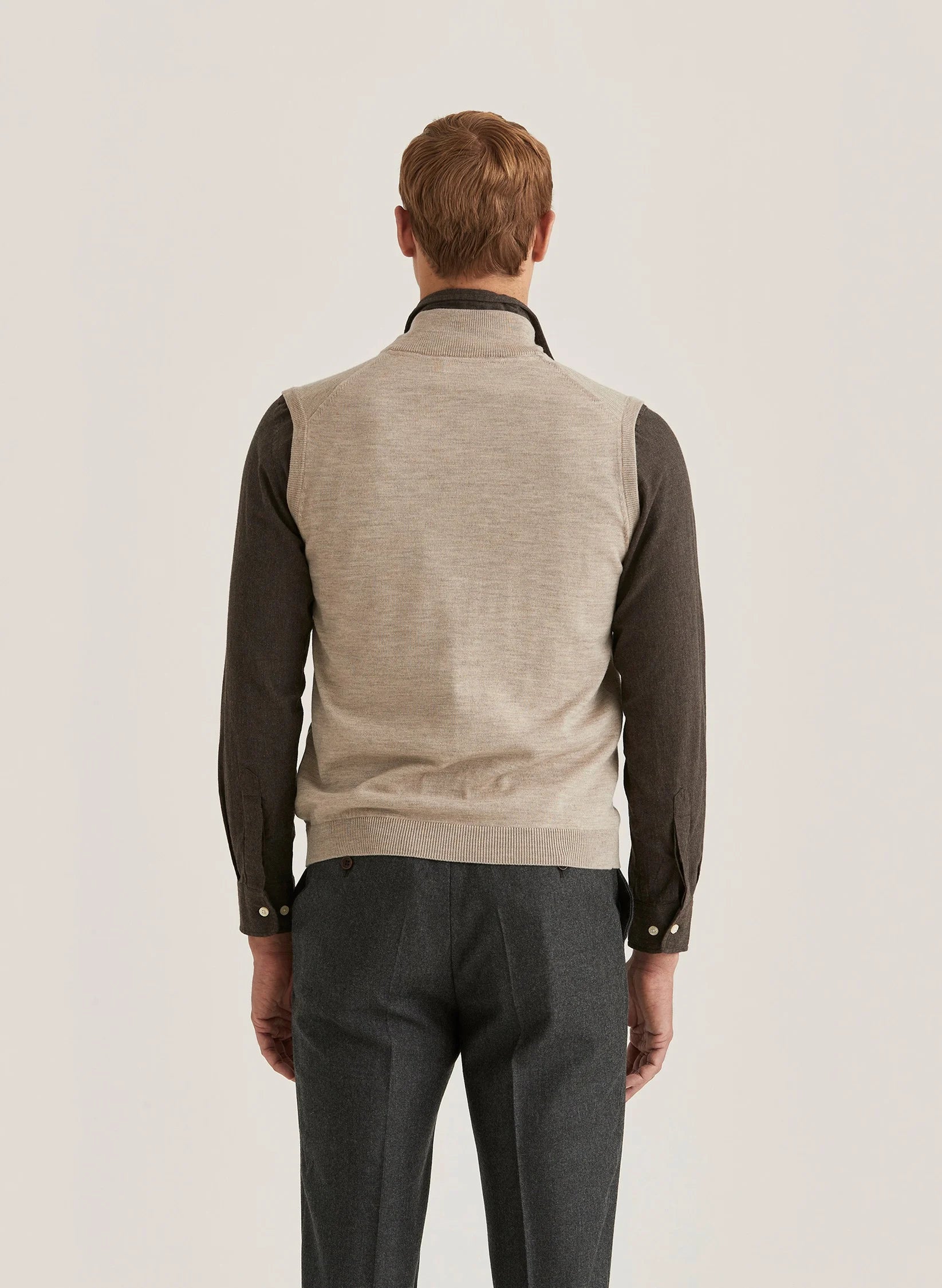 Merino Vest, Khaki