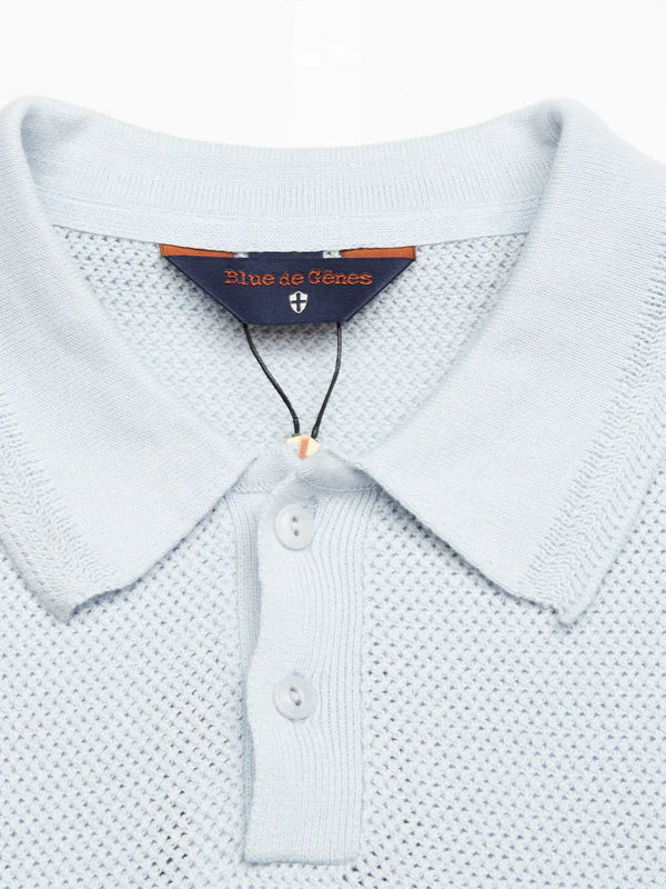 FILO KNIT POLO, BLUE WATER
