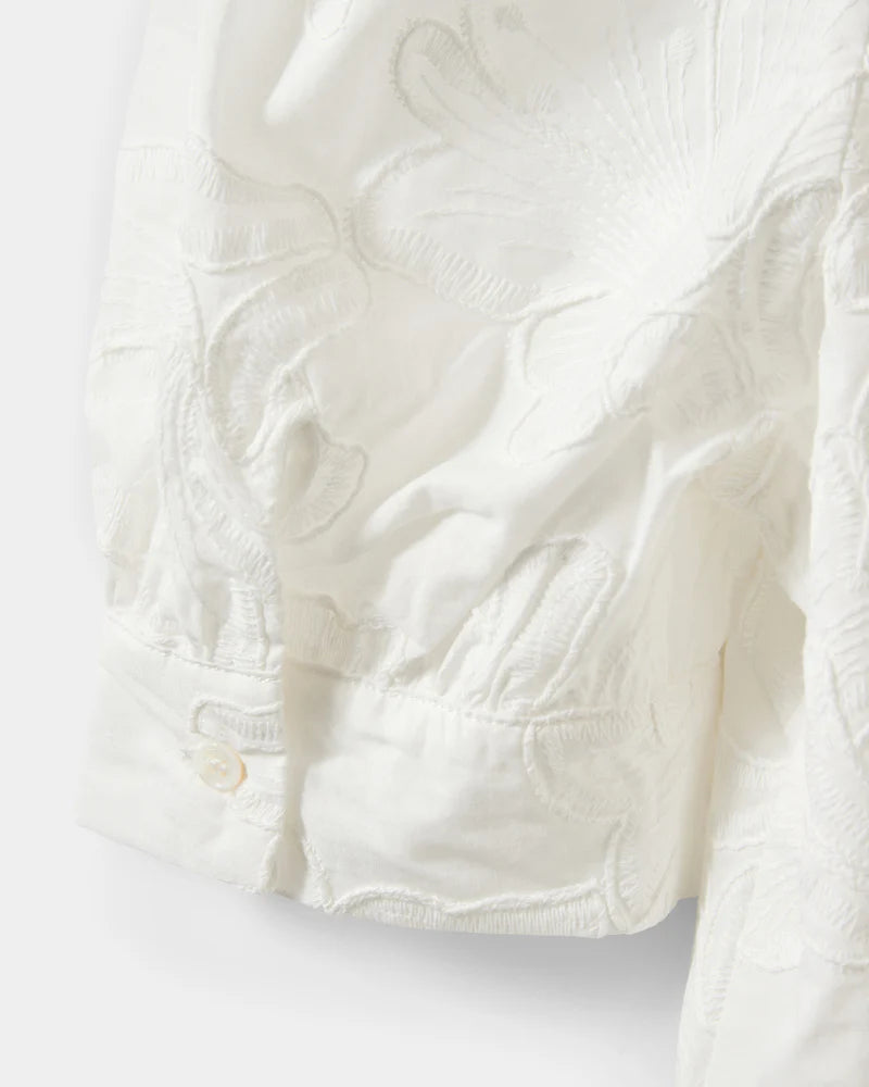 AHLIA PUFF SLEEVE BLOUSE, WHITE