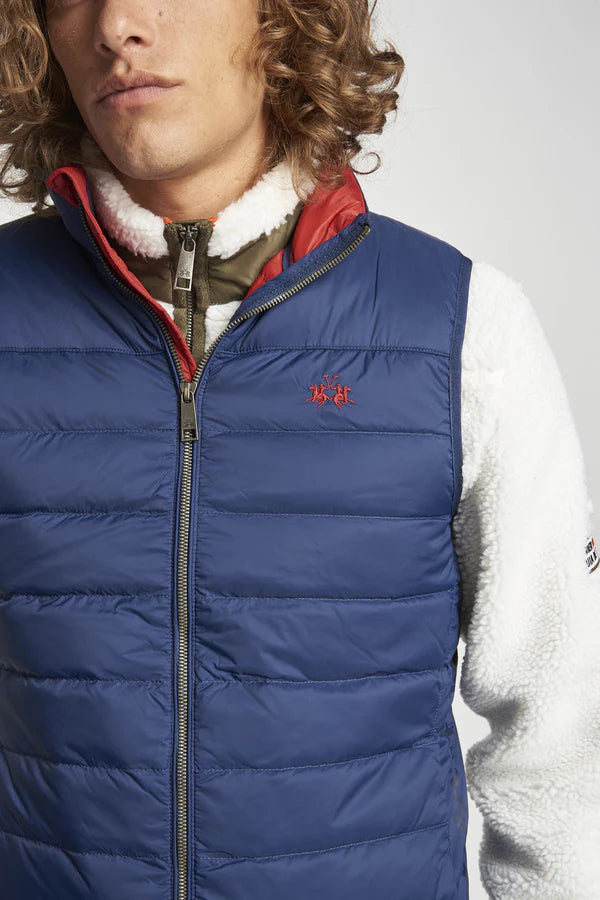 MAN OUTDOOR NYLON VEST, NAVY