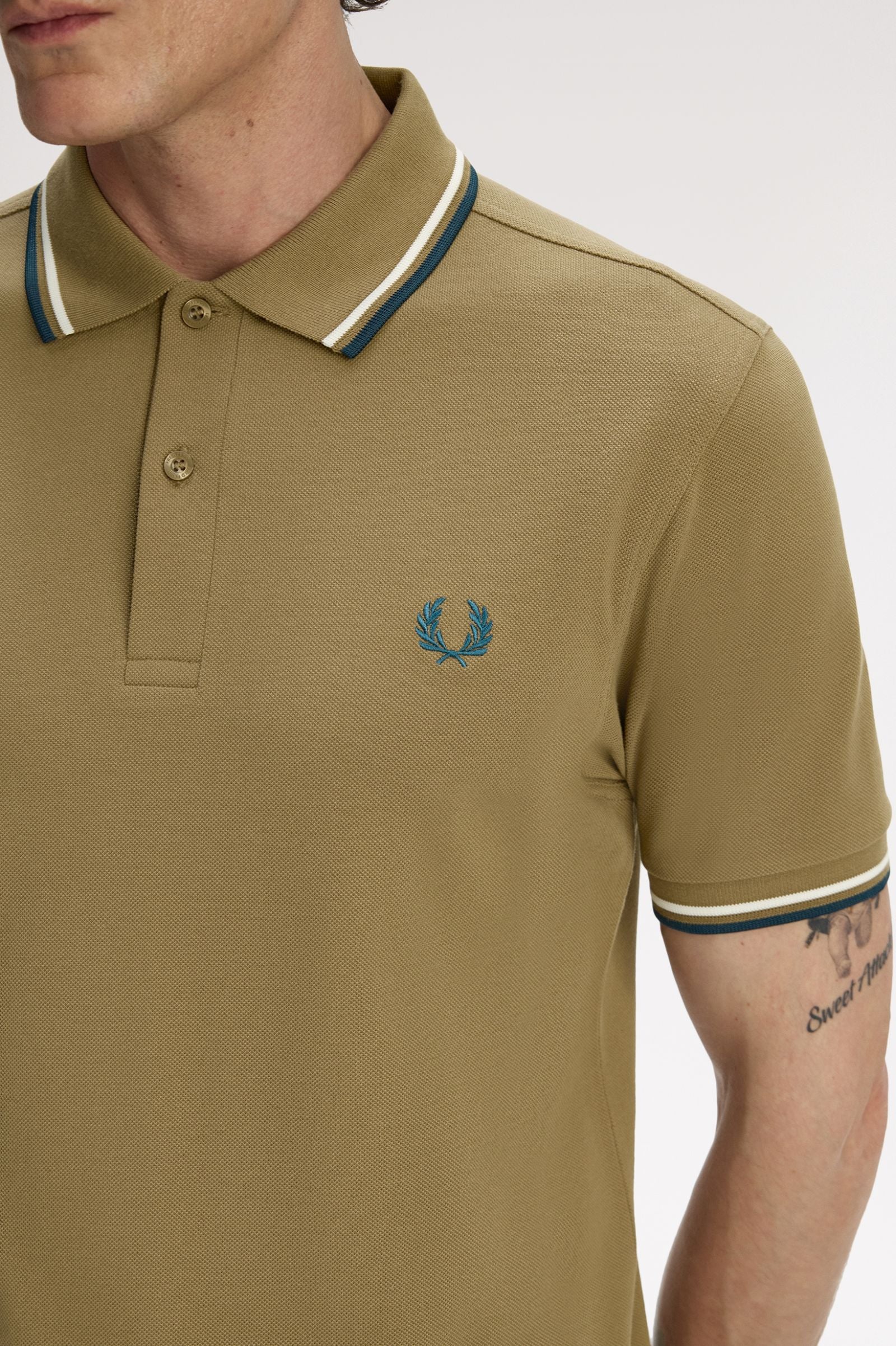 TWIN TIPPED POLO, SHADED STONE