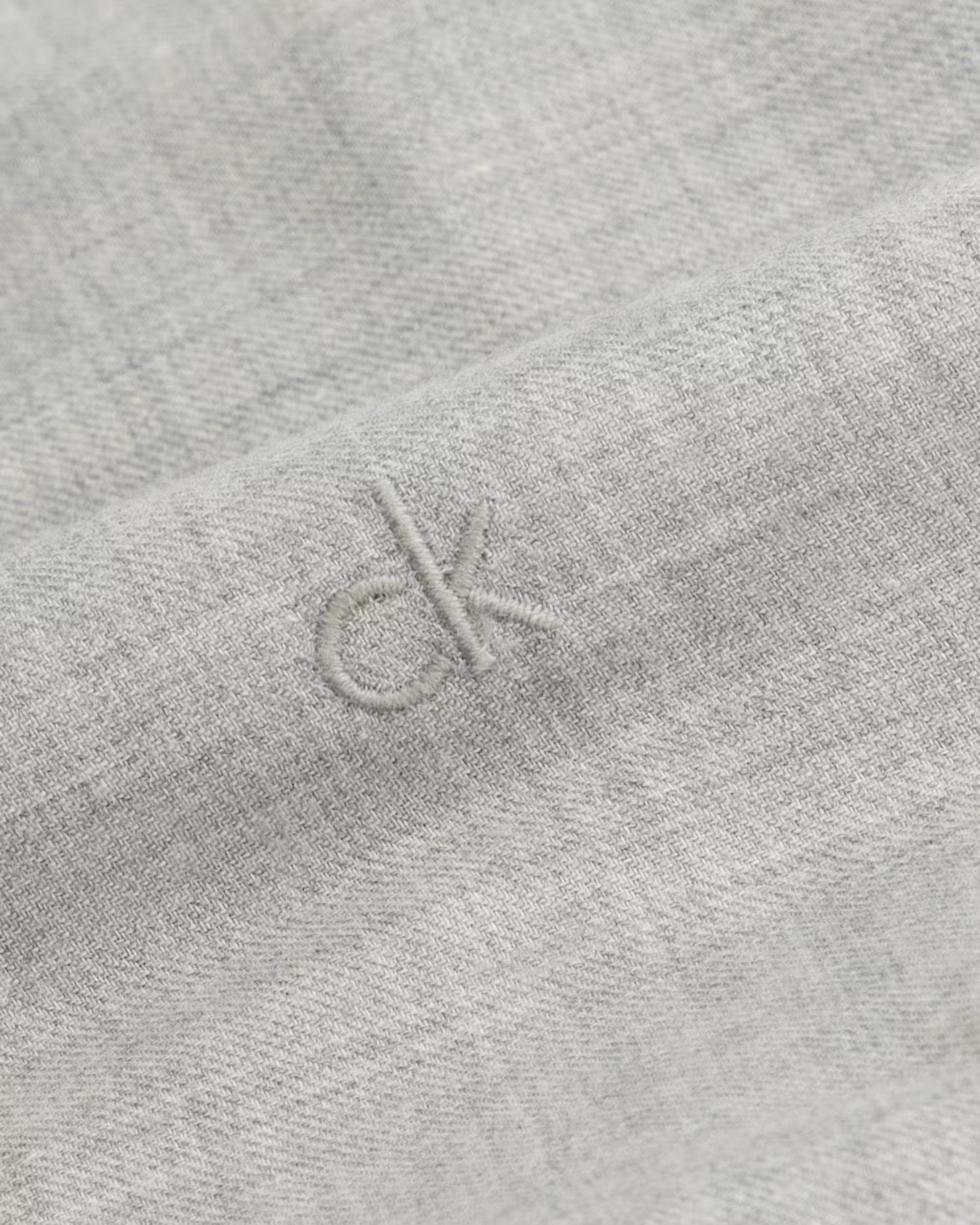 Flannel Solid Slim Shirt, Moon Mist