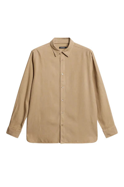 REG LS STRUCTURE TENCEL SHIRT, BATIQUE KHAKI