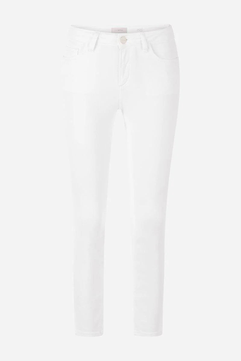 Midi Coloured Denim Jeans, White