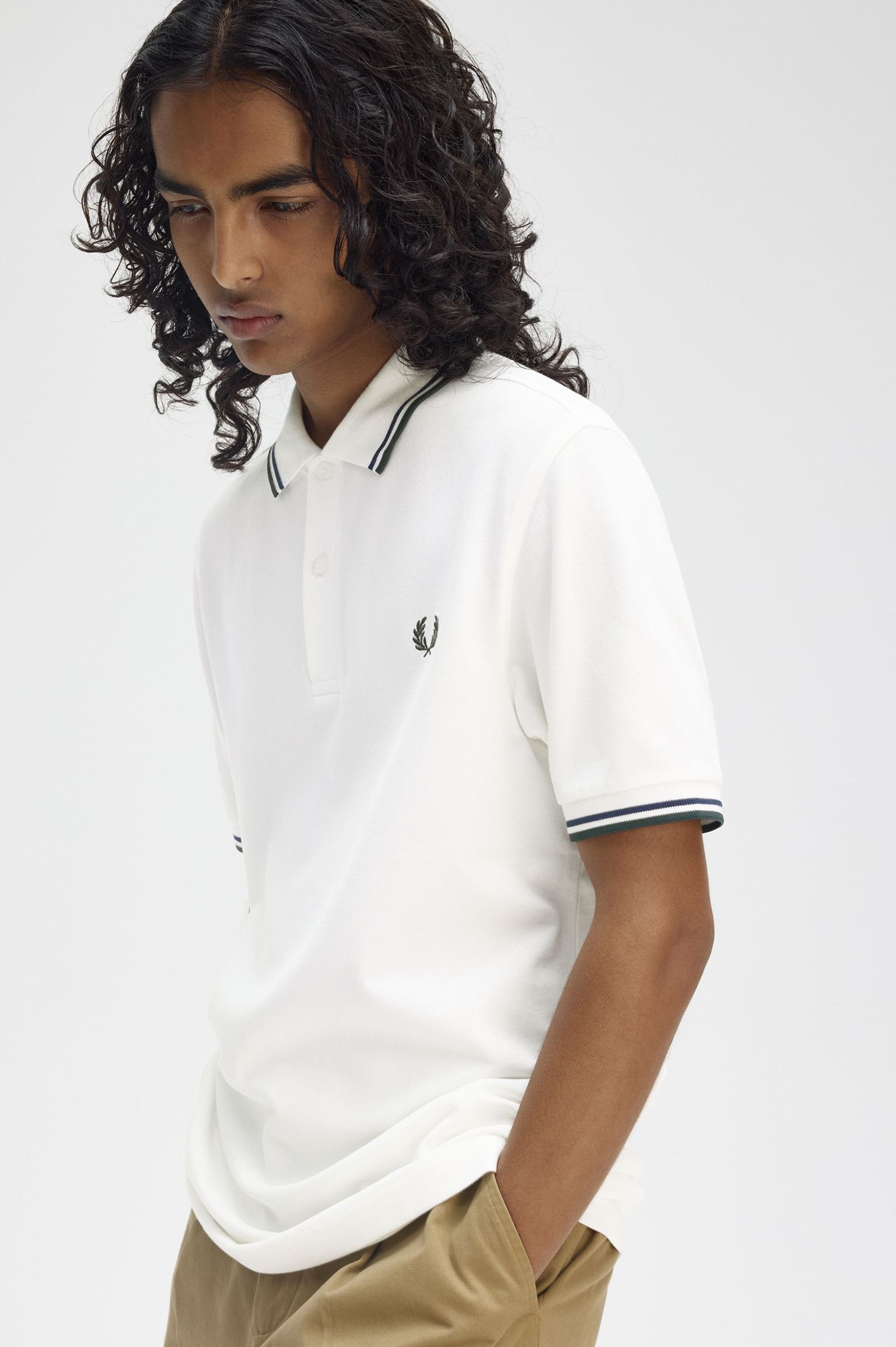 Twin Tipped Fp Shirt, Snowwhite/Tennisblue/Court Green