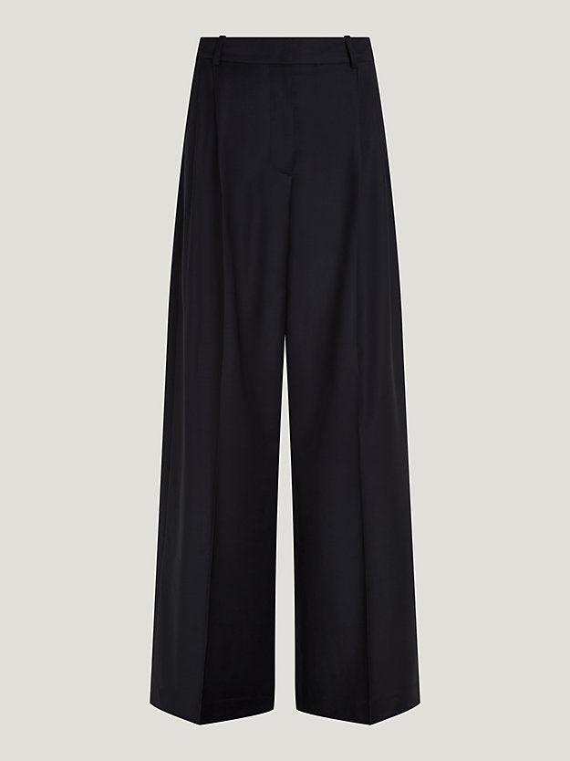 Pleated Wide Leg Trousers