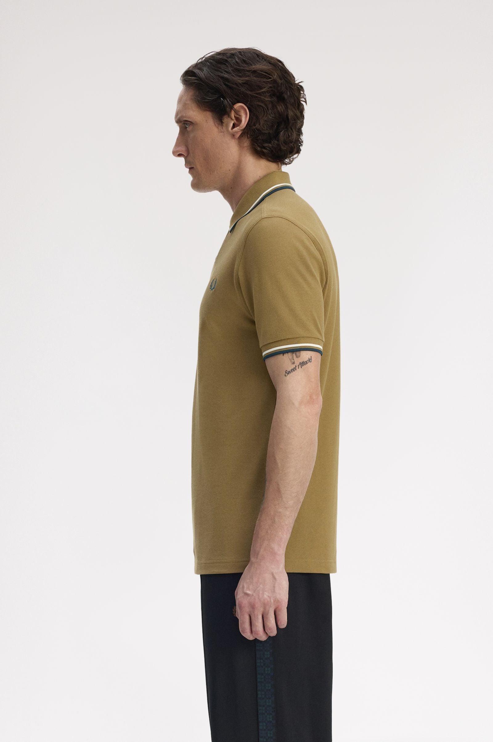 TWIN TIPPED POLO, SHADED STONE