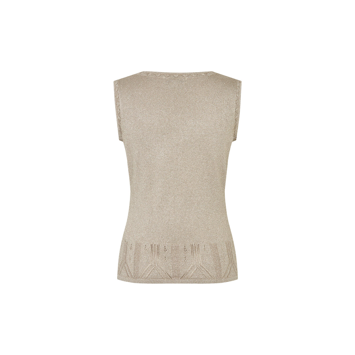 FIRA KNITTED TOP, GLITTER BEIGE