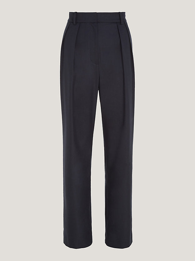 Relaxed straight leg trousers, Navy