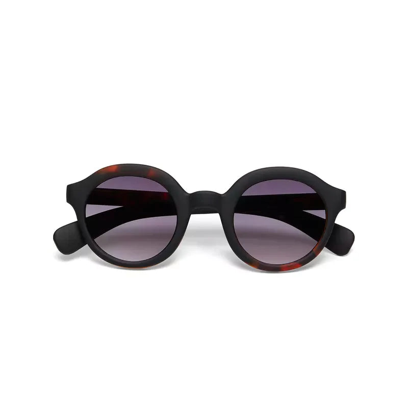 LAURO ROUND SUNGLASSES, BLACK
