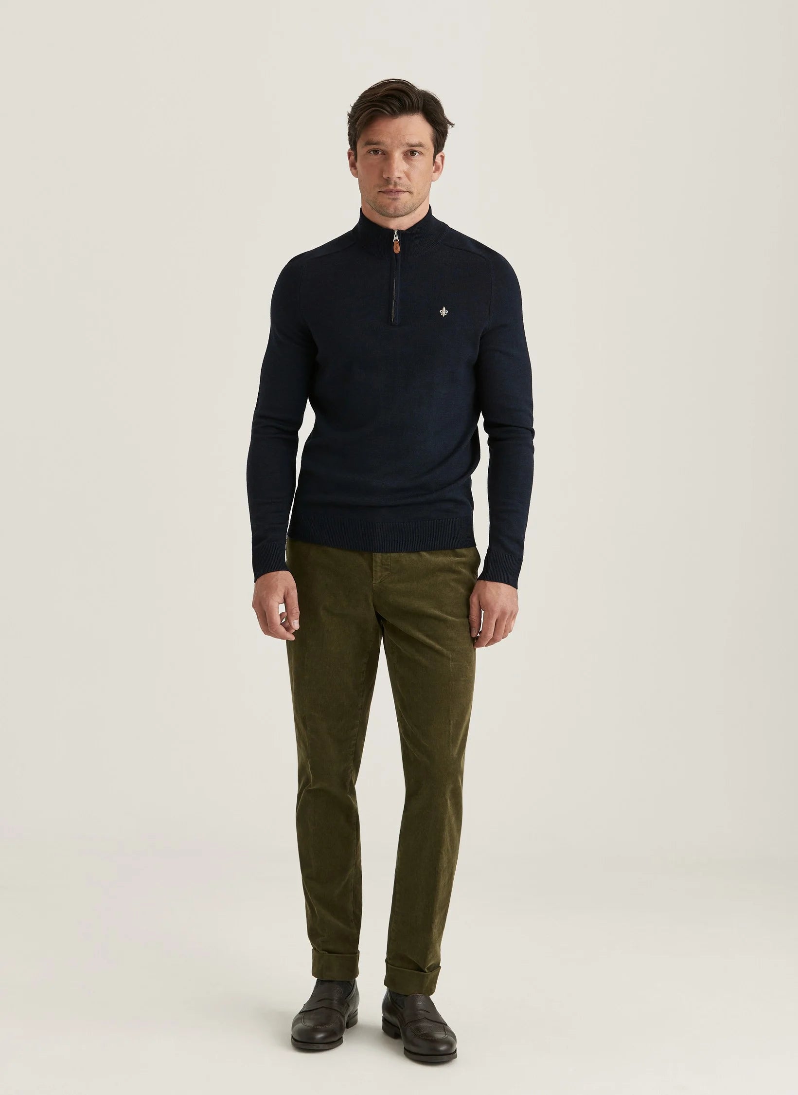 Merino John Zip, Navy