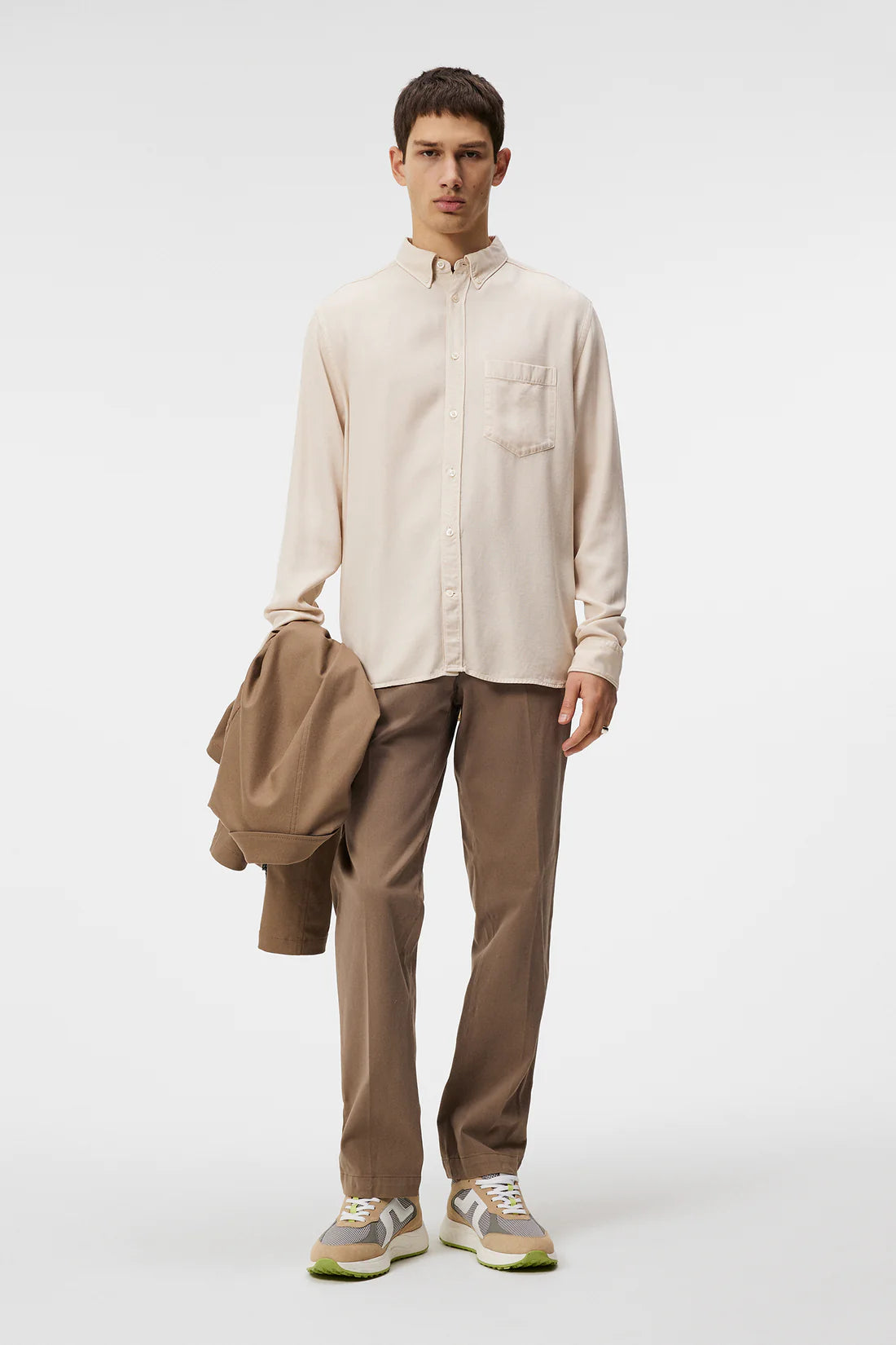 Reg LS Structure Tencel Shirt, Moonbeam