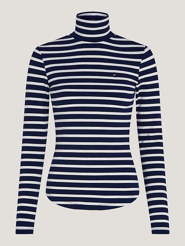 Slim fit Roll Neck, Striped