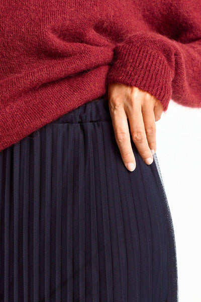 Tulle Plissee Skirt, Midnight Blue