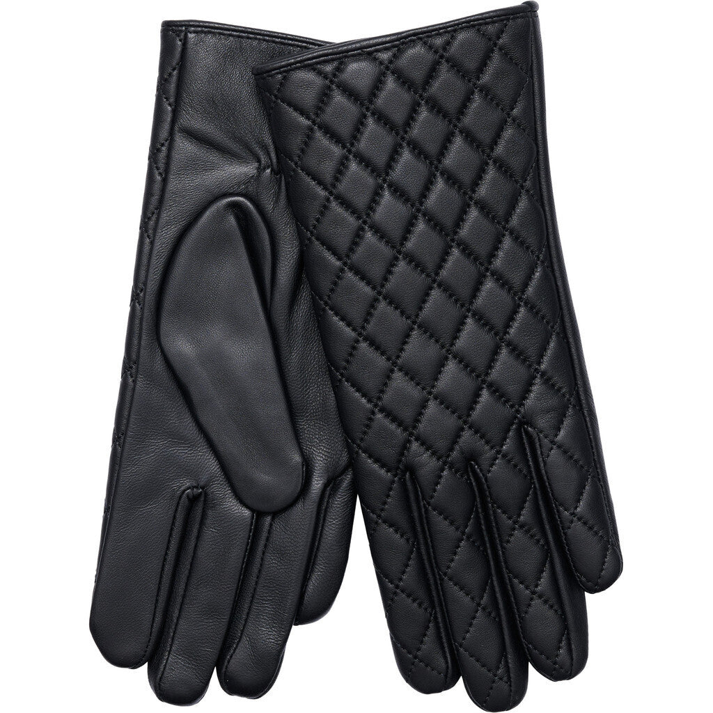 Quilted Ladies Gloves, Black