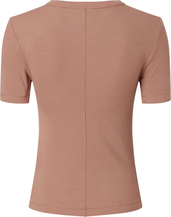 MODAL RIB CREW NECK TEE, SUNDOWN ORANGE