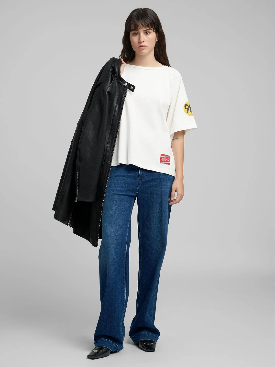 MELJA RELAXED FIT JEANS, DARK BLUE