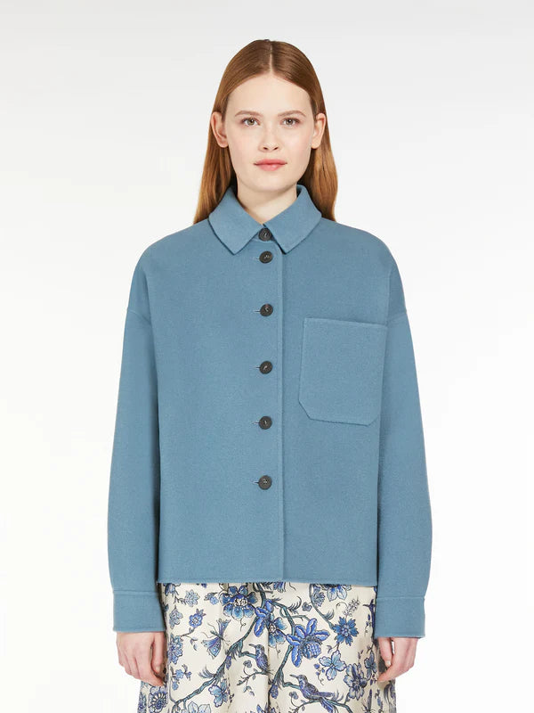 EMIRO SHORT COAT, LIGHT BLUE