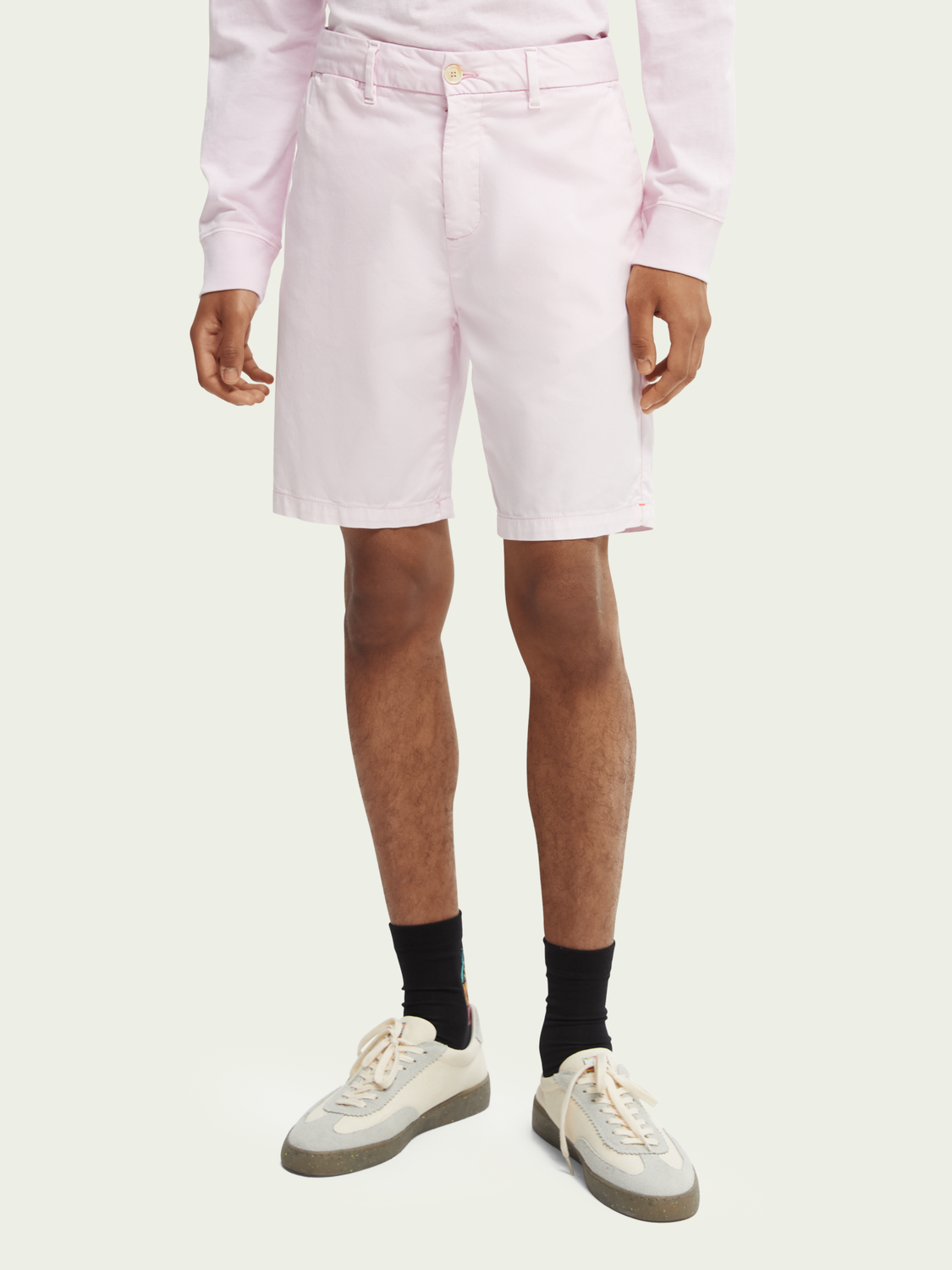 Stuart Garment-dyed pima cotton-blend shorts