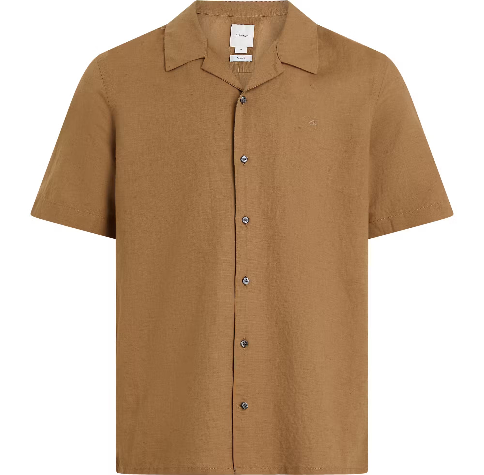 Linen Cotton Cuban SS Shirt, Nuthatch
