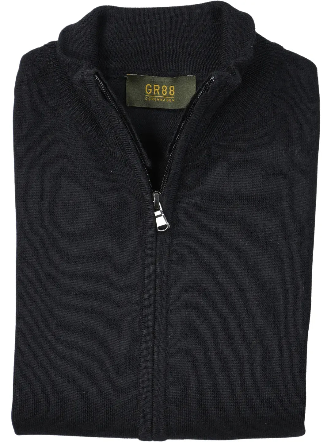 PADOVA FULLZIP KNITTED CARDIGAN, BLACK