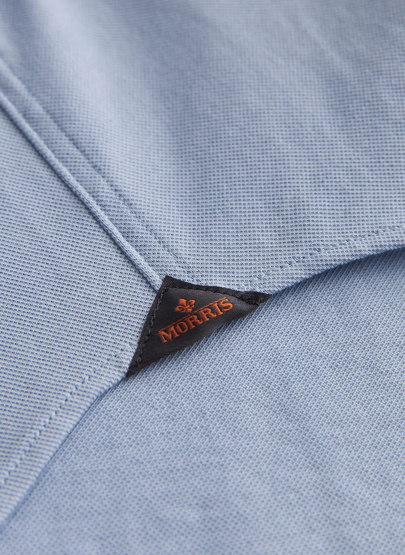 Eddie Pique Shirt, Slim fit, Light blue