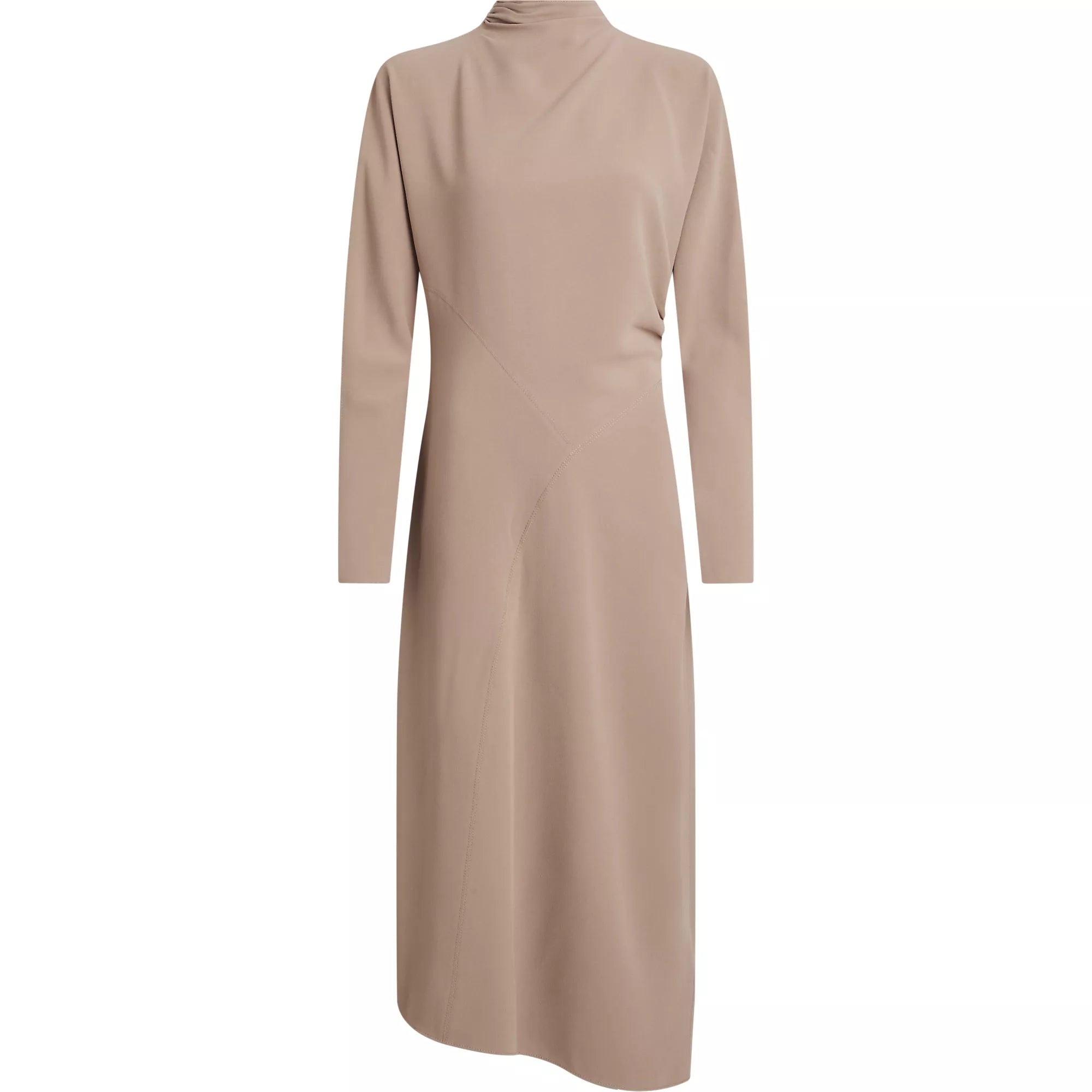 High Neck LS Maxi Dress (ginger)