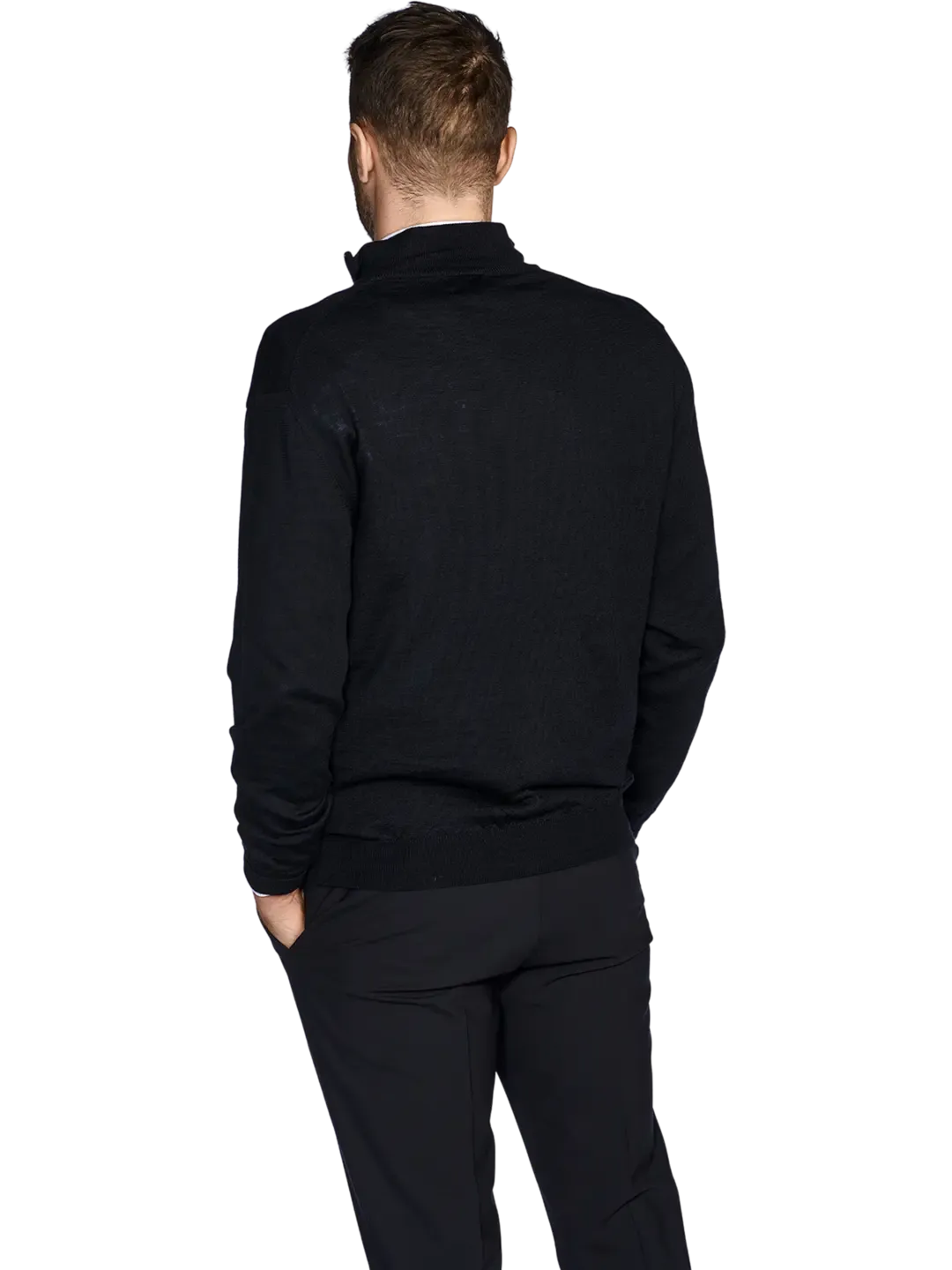 PADOVA FULLZIP KNITTED CARDIGAN, BLACK