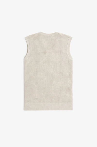 WAFFLE STITCH TANK, PORRIDGE